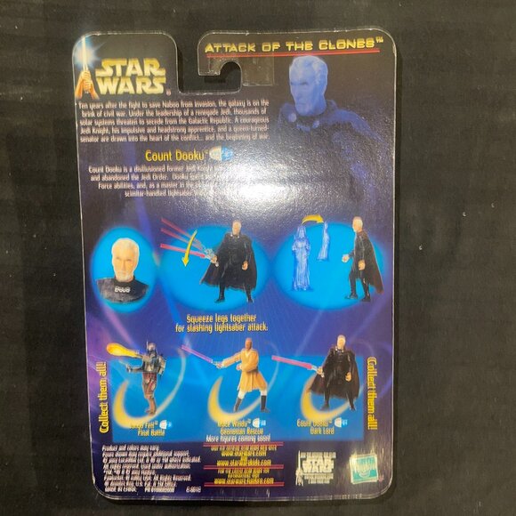 Star Wars Count Dooku Dark Lord Action Figure Attack of the Clones Hasbro - Picture 2 of 2